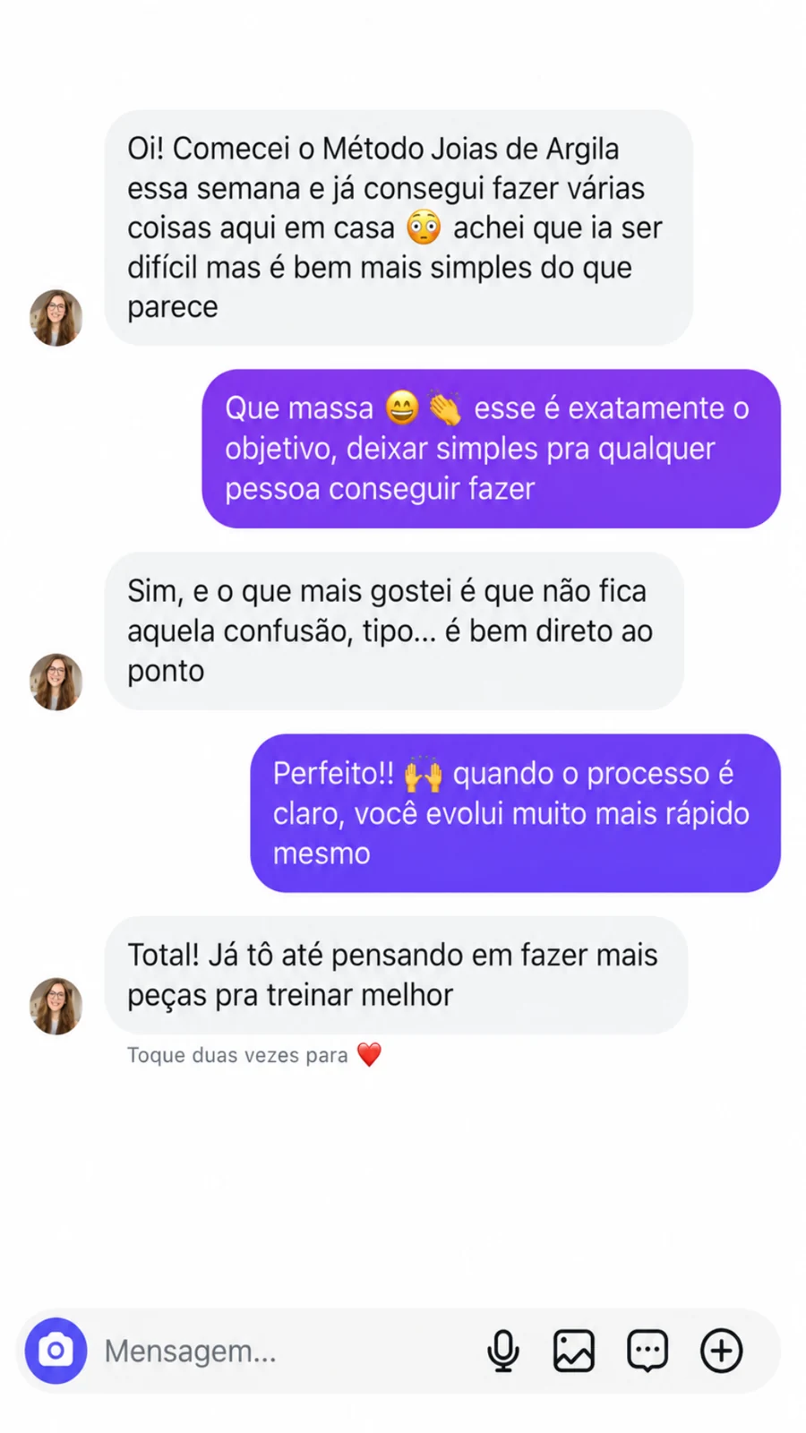 Terceiro relato de aluna sobre suas criações em argila
